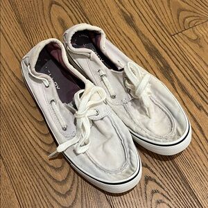 Sperry Cream Canvas Sneakers